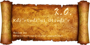 Körtvési Olivér névjegykártya