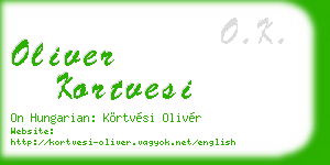 oliver kortvesi business card