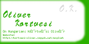 oliver kortvesi business card